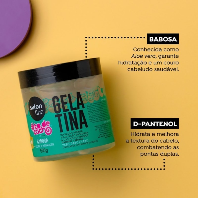 Gelatina Salon Line #todecacho 550 gr Babosa