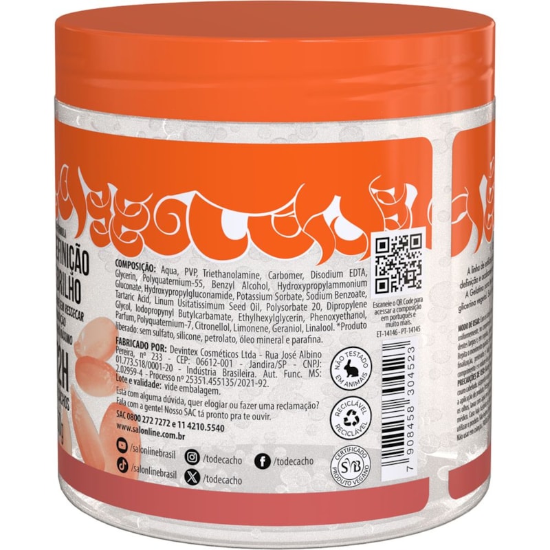 Gelatina Salon Line #todecacho 550 gr Linhaça