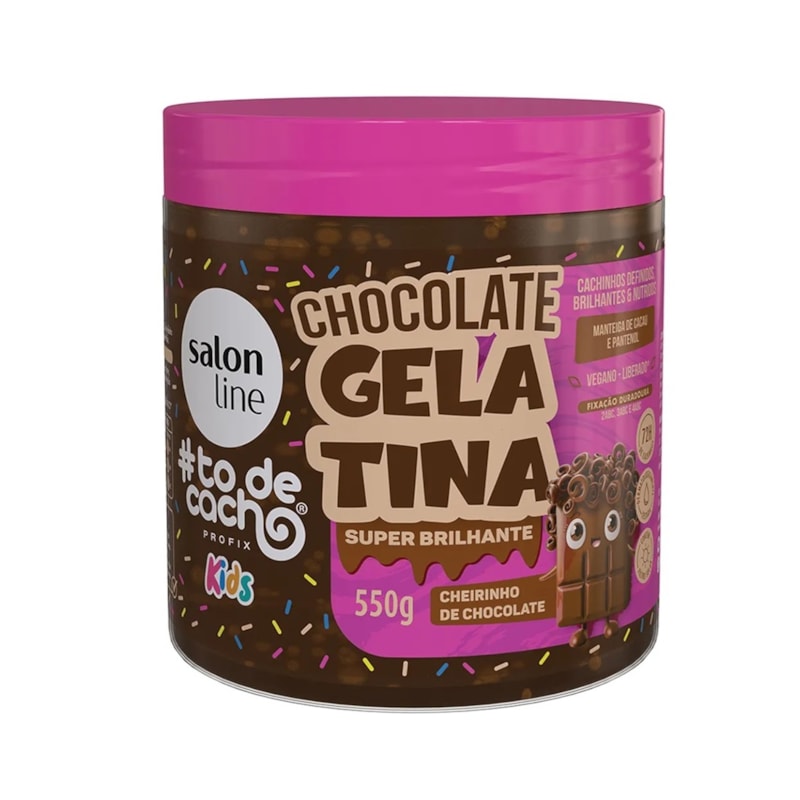 Gelatina Salon Line #todecacho Kids 550 gr Chocolate