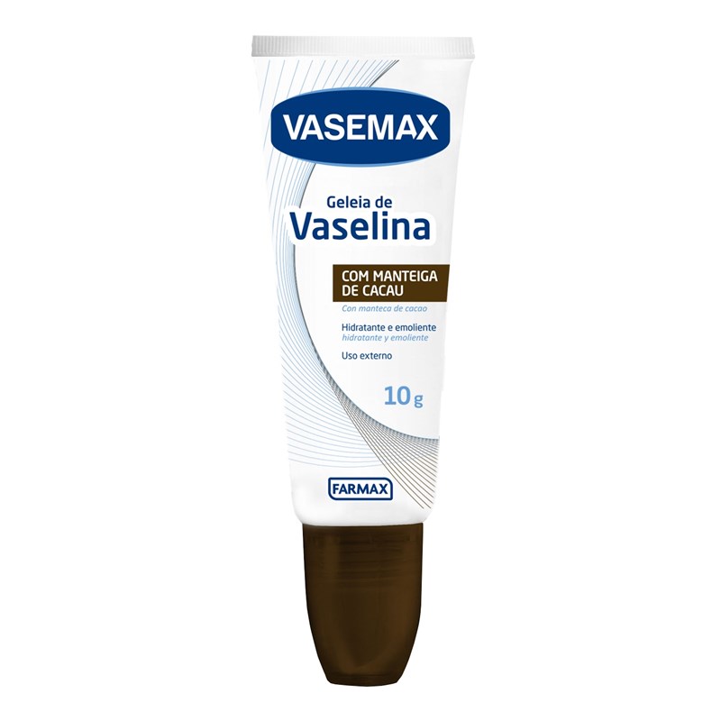 Geleia de Vaselina Vasemax 10 gr Com Manteiga de Cacau