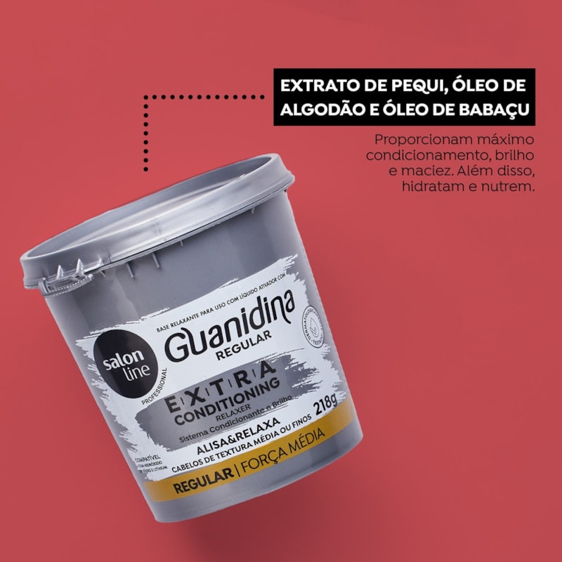 Guanidina Regular  Salon Line 218 gr  Força Média