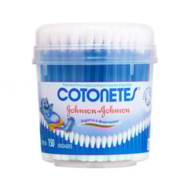 Hastes Flexíveis Cotonete Johnson & Johnson Pote | Com 150 Unidades Hastes Flexíveis Cotonete Johnson & Johnson Pote | Com 150 Unidades
