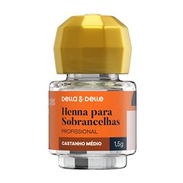 Henna para Sobrancelha Della & Delle 1,5 gr Castanho Médio