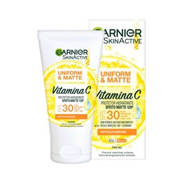 Hidratante Facial FPS 30 Garnier Skin 40 gr Uniform & Matte Vitamina C