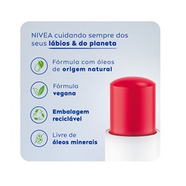 Hidratante Labial Nivea 4,8 gr Morango Shine
