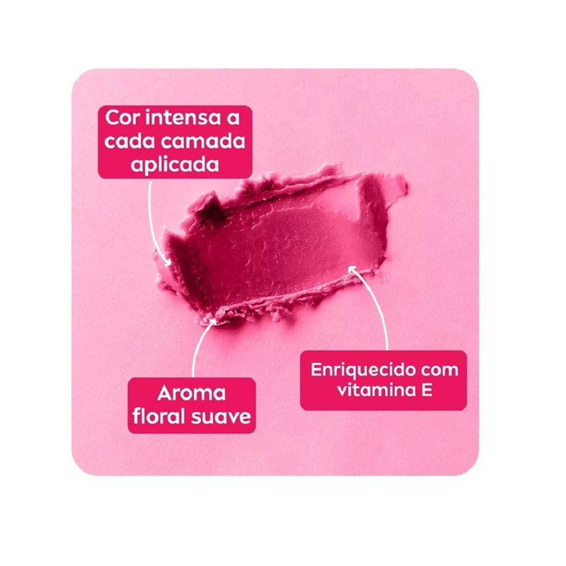 Hidratante Labial Nivea Hidra Color 4,8 gr Rosa Pink