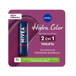 Hidratante Labial Nivea Hidra Color 4,8 gr Violeta