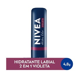 Hidratante Labial Nivea Hidra Color 4,8 gr Violeta
