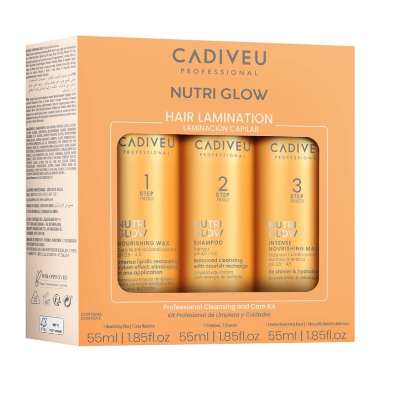 Kit Cadiveu Professional Nutri Glow Mini Trio 55 ml