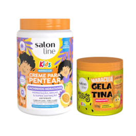 Kit Creme para Pentear + Gelatina Salon Line Maracujá