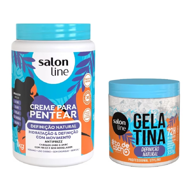 Kit Creme Para Pentear Gelatina Salon Line #todecacho Definição