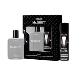 Kit Deo Colônia 100 ml + Desodorante Aerosol 170 ml Fiorucci Mr. Grey