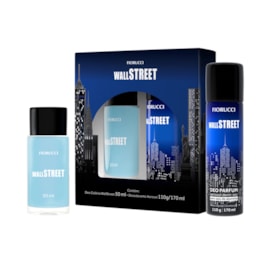 Kit Deo Colônia 50 ml + Desodorante Aerosol 170 ml Fiorucci Wall Street