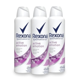 Kit Desodorante Aerosol Rexona Feminino 90 gr Active Emotion Leve 03 Pague Menos Kit Desodorante Aerosol Rexona Feminino 90 gr Active Emotion Leve 03 Pague Menos