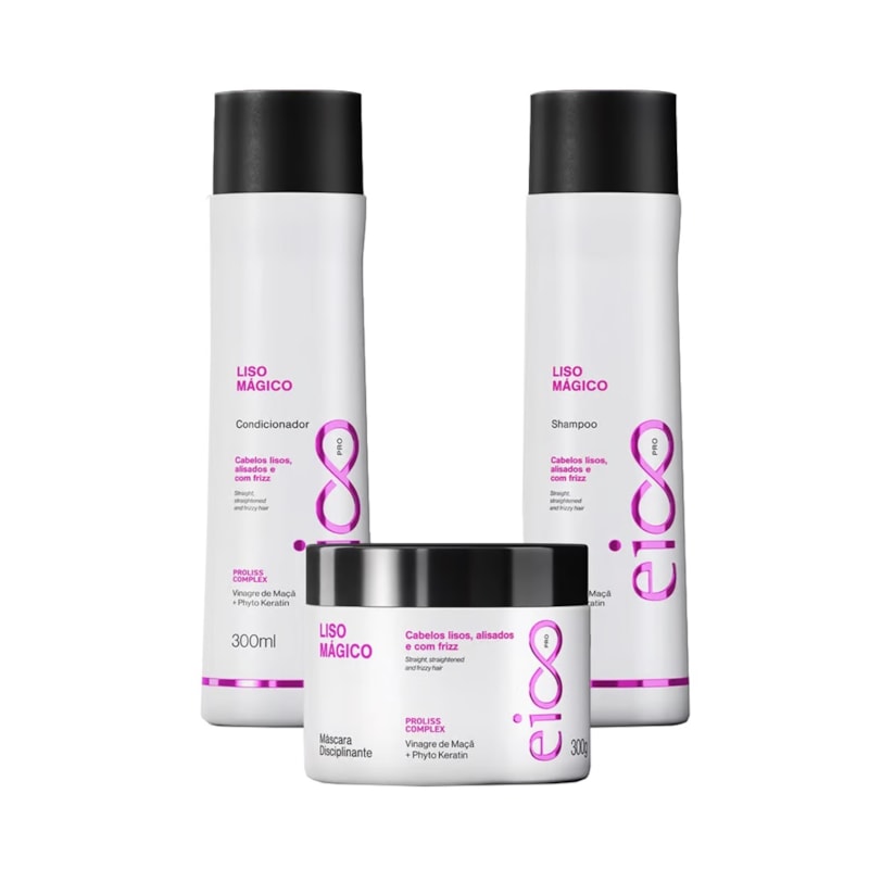 Kit Eico Pro Liso Mágico Grátis Máscara 300 gr