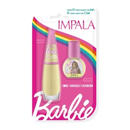 Kit Esmalte Infantil + Adulto Impala Barbie Além do Arco Íris
