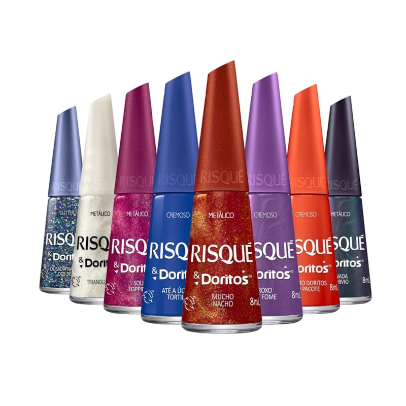 Kit Esmalte Risqué & Doritos 08 Cores