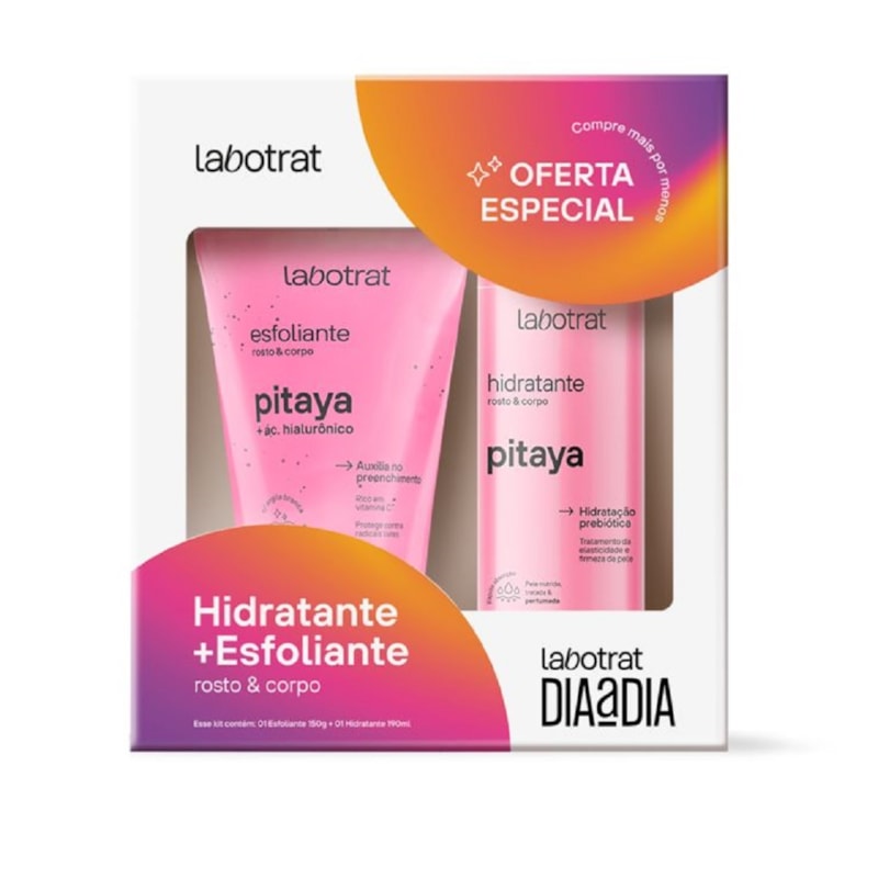 Kit Hidratante 190 ml + Esfoliante 150 gr Labotrat Pitaya