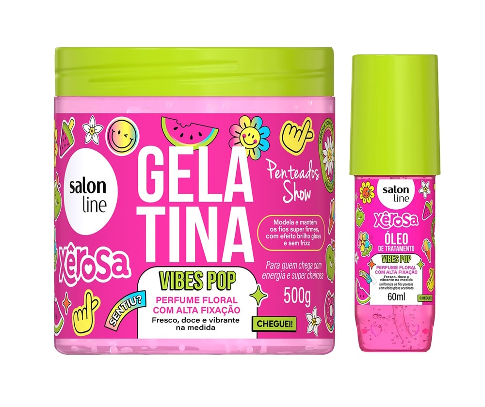 Kit Óleo de Tratamento + Gelatina Salon Line Xêrosa Vibes Pop