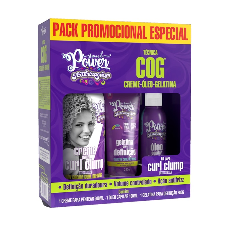 Kit Para Curl Clump Soul Power Texturizações COG