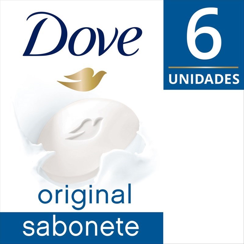 Kit Sabonete Barra Dove 90 gr Original 6 Unidades