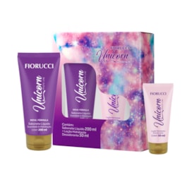 Kit Sabonete Líquido 200 ml + Loção Hidratante 50 ml Fiorucci Unicorn