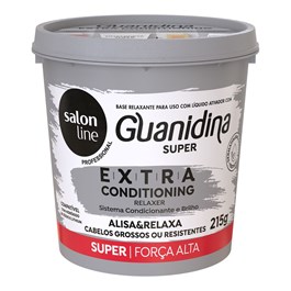 Kit Salon Line Guanidina Extra Conditioning 215 gr Super Cabelos Grossos e Resistentes