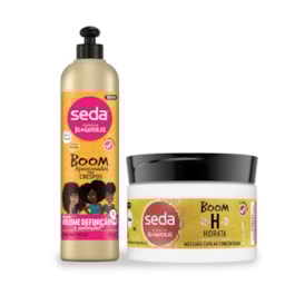 Kit Seda Boom Creme para Pentear 400 ml Volume Definição + Máscara 300 gr Hidrata Kit Seda Boom Creme para Pentear 400 ml Volume Definição + Máscara 300 gr Hidrata