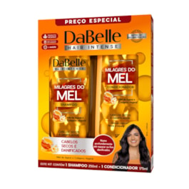 Kit Shampoo 250 ml + Condicionador 175 ml Dabelle Milagres do Mel