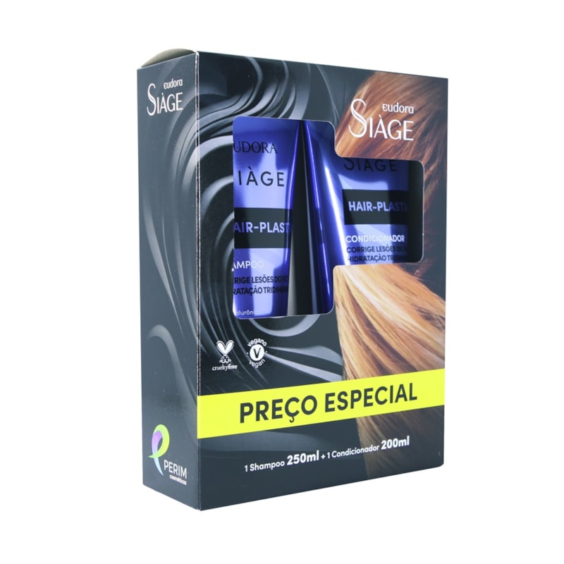 Kit Shampoo 250 ml + Condicionador 200 ml Siàge Hair-Plastia