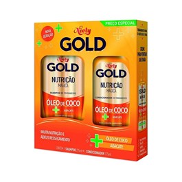 Kit Shampoo 275 ml + Condicionador 175 ml Niely Gold Nutrição Mágica