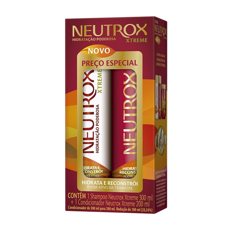 Kit Shampoo 300 ml + Condicionador 200 ml Neutrox Extreme