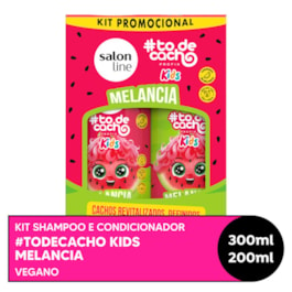 Kit Shampoo 300 ml + Condicionador 200 ml Salon Line #todecacho Kids Melancia