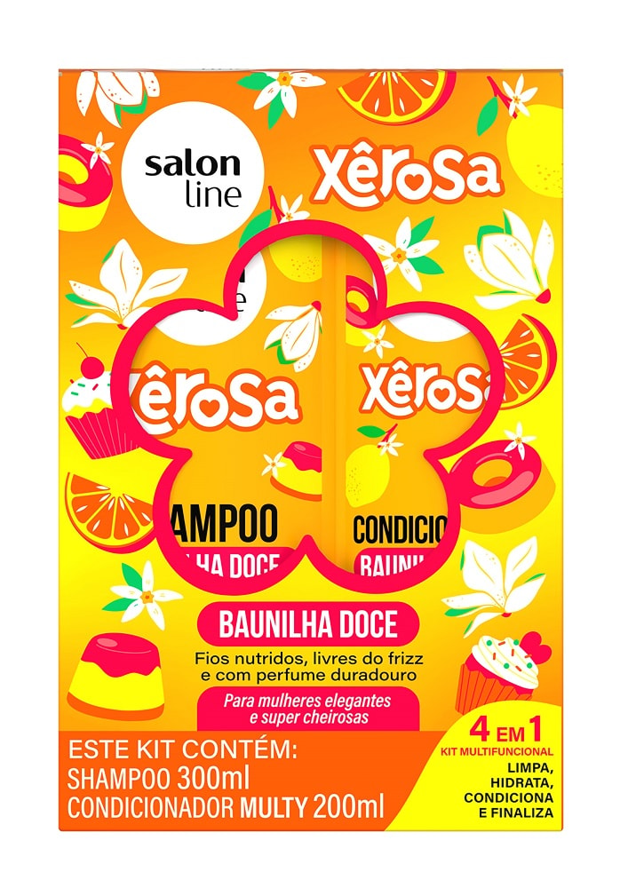 Kit Shampoo 300 ml + Condicionador Multy 200 ml Salon Line Xêrosa