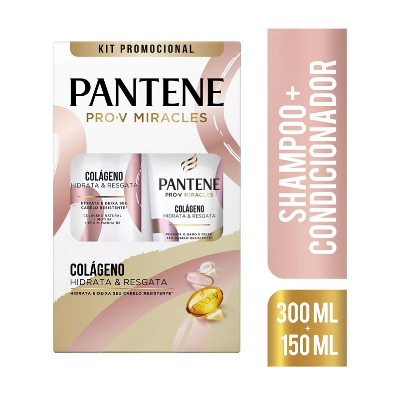 Kit Shampoo 350 ml + Condicionador 175 ml Pantene Colágeno