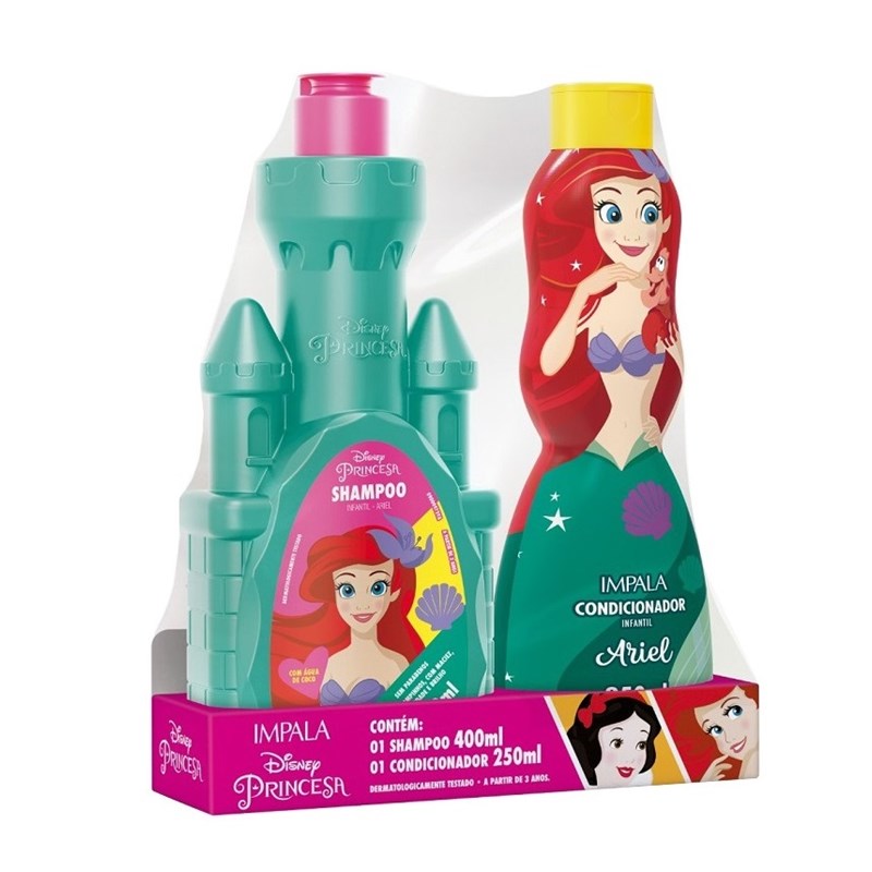 Kit Shampoo 400 ml + Condicionador 250 ml Impala Princesas Ariel