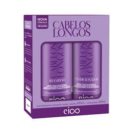 Kit Shampoo 450 ml + Condicionador 400 ml Eico Cabelos Longos