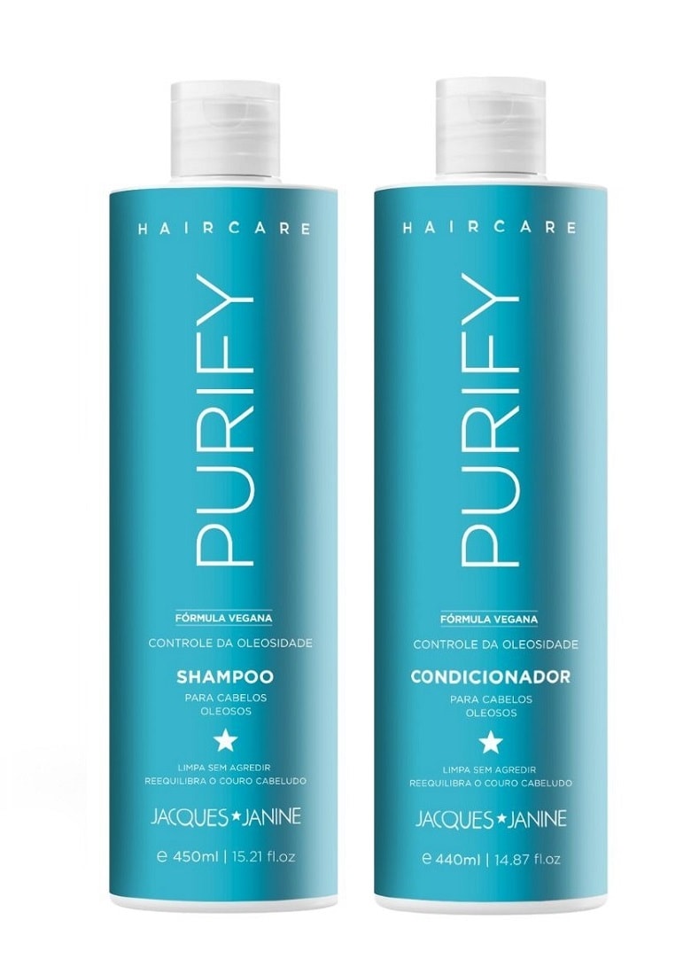 Kit Shampoo 450 ml + Condicionador 400 ml Jacques Janine Purify