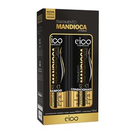Kit Shampoo 800 ml + Condicionador 750 ml Eico Mandioca