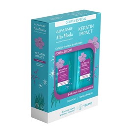 Kit Shampoo + Condicionador Alta Moda 300 ml Keratin Impact