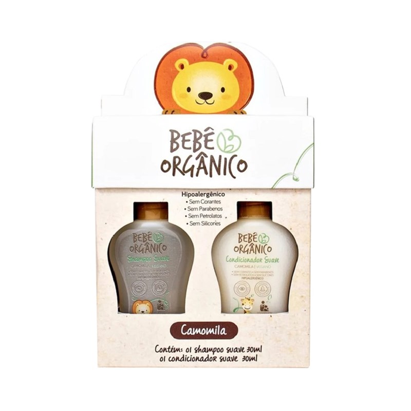 Kit Shampoo + Condicionador Bebê Orgânico 30 ml Camomila