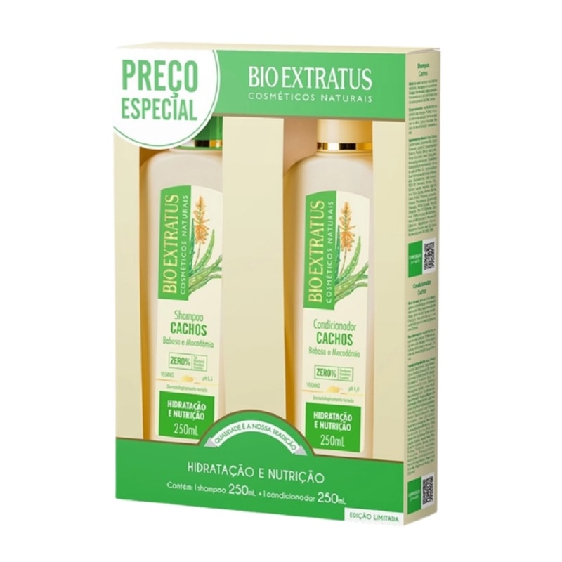 Kit Shampoo + Condicionador Bio Extratus 250 ml Cachos