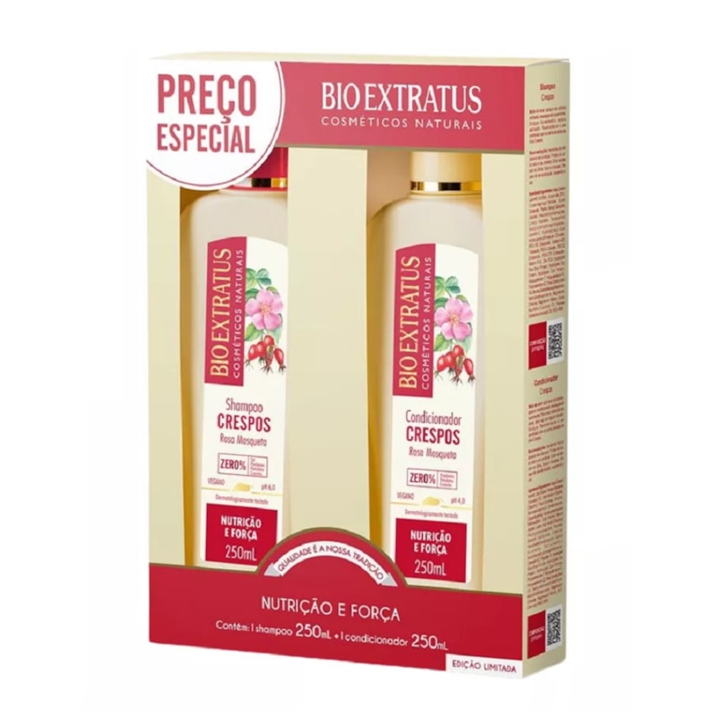 Kit Shampoo + Condicionador Bio Extratus 250 ml Crespos