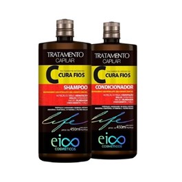 Kit Shampoo + Condicionador Eico 450 ml Cura Fios