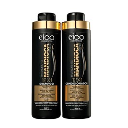 Kit Shampoo + Condicionador Eico Tratamento Profissional 800 ml Cada Mandioca