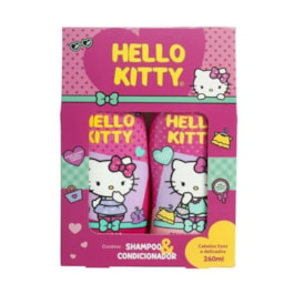 Kit Shampoo + Condicionador Hello Kitty 260 ml Lisos e Delicados