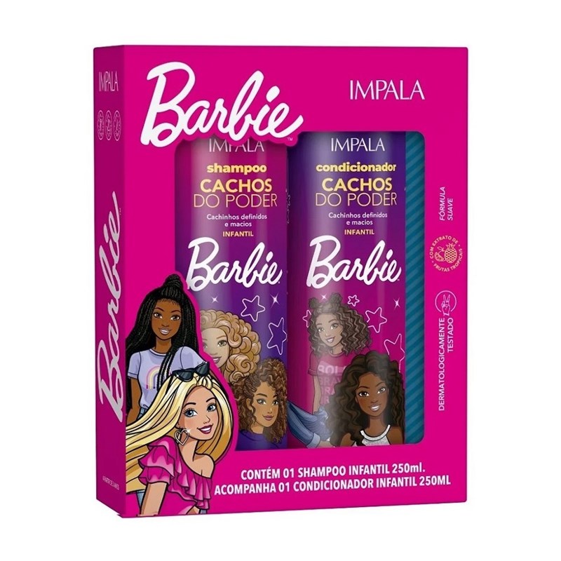 Kit Shampoo + Condicionador Impala Barbie 250 ml Cachos do Poder