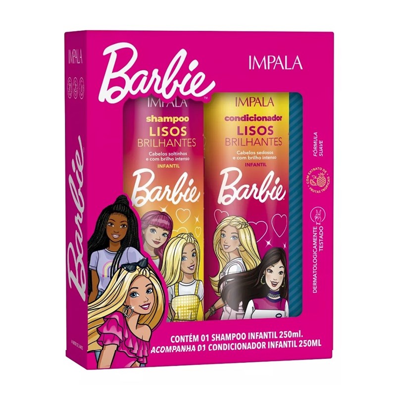 Kit Shampoo + Condicionador Impala Barbie 250 ml Lisos Brilhantes