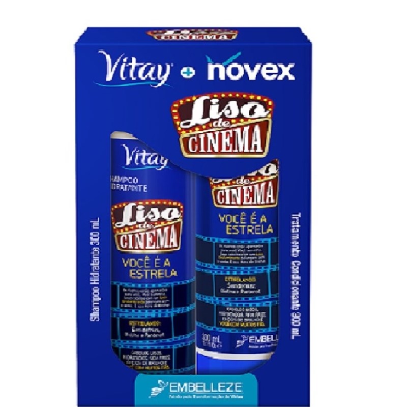 Kit Shampoo + Condicionador Novex Liso de Cinema 300 ml cada 