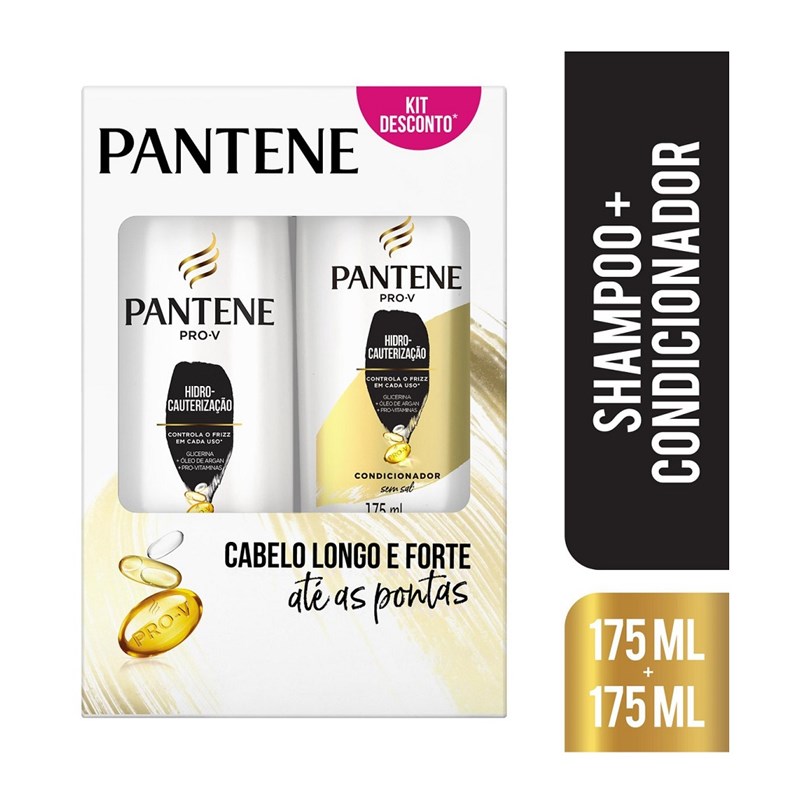 Kit Shampoo + Condicionador Pantene 175 ml Hidro-Cauterização